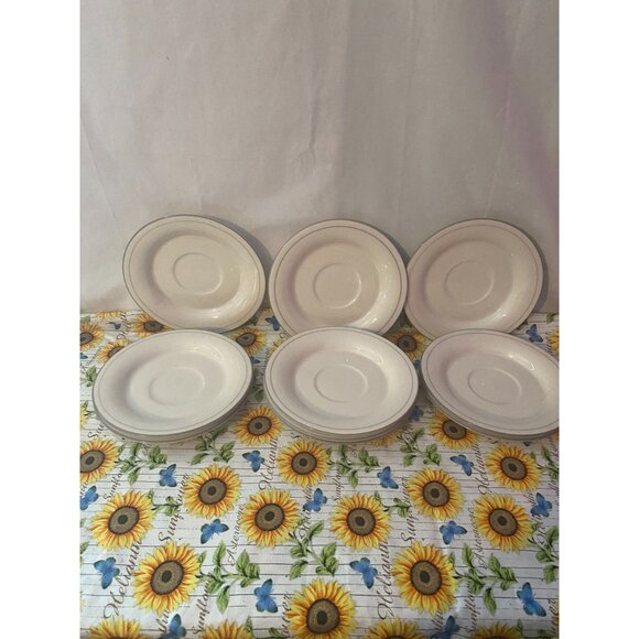 Set of 10 Lennox Chinastone "For the Grey Patterns" Tea Saucer - Picture 6 of 6